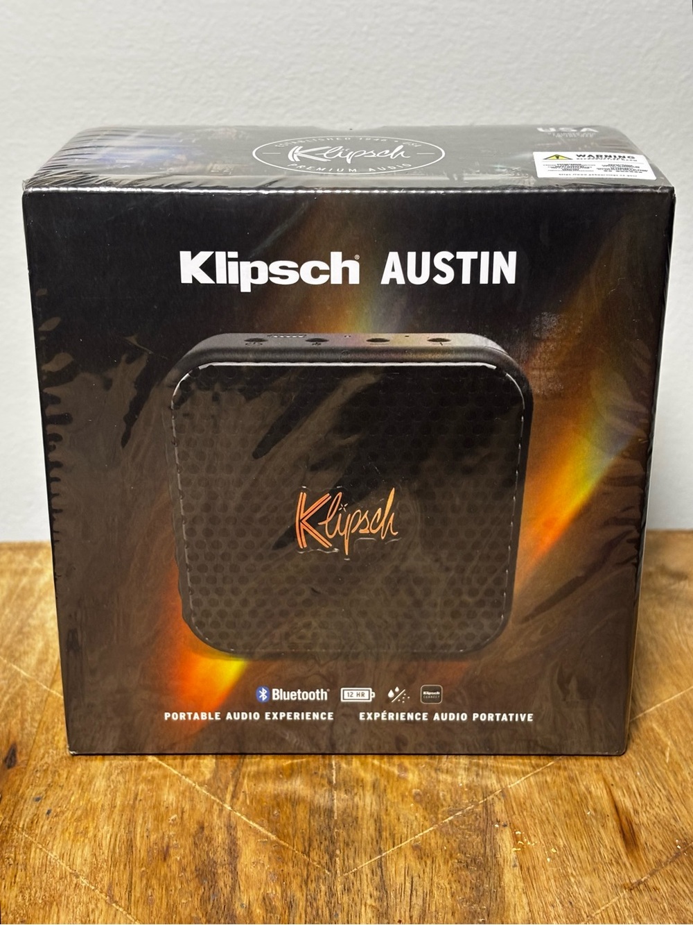 NEW/SEALED Klipsch Austin Portable Bluetooth Black Speaker Waterproof IP67